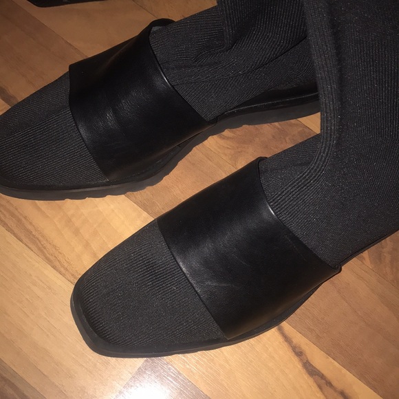 Rudsak knitted knee-high stockings boots with  platform and leather detailing - Picture 4 of 7